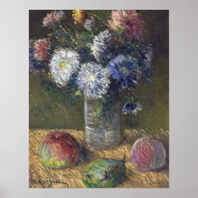 Poster Loiseau - Natureza Morta, Buquê de Flores e Frutas (Frente)