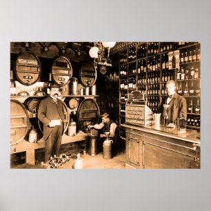 Pôster loja de bebidas 1895 do Ca Stephan Liesting