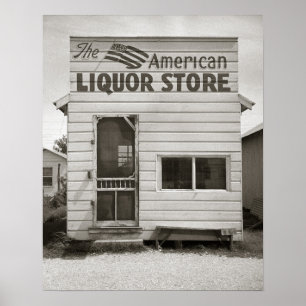 Pôster Loja de Bebidas Americana, 1943. Foto Antiga