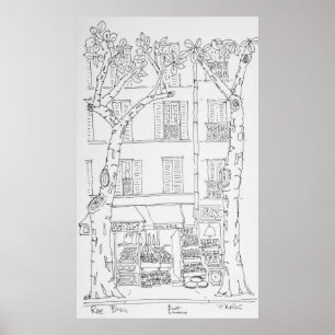 Pôster Loja de Conveniência Rue Brea, Paris, França