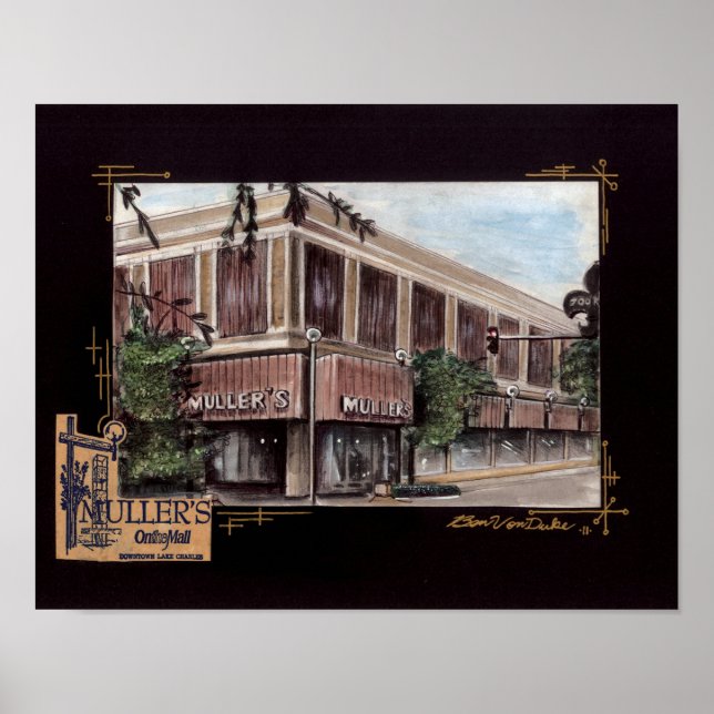 Pôster Loja de departamentos de Mullers (Frente)