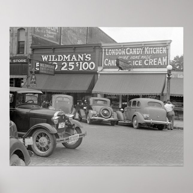 Poster Loja de Doces e Sorvetes, 1938. Foto Antiga (Frente)