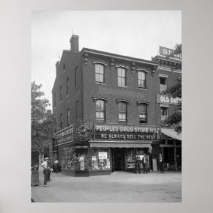 Poster Loja de Drogas Povos, 1920