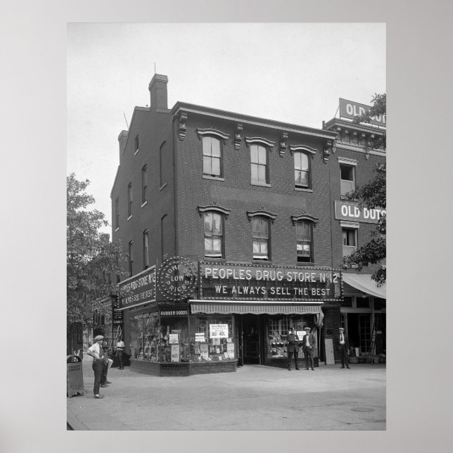 Poster Loja de Drogas Povos, 1920 (Frente)