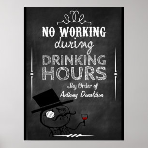 Pôster Loja de Humor Vinho Quadro de Giz Personalizado