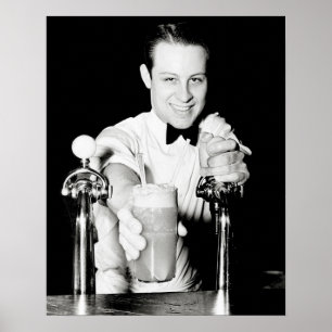 Pôster Loja de Refrigerantes, 1936. Foto Antiga