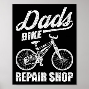 Poster Loja de Reparos de Bicicleta Pai Engraçado Mountai