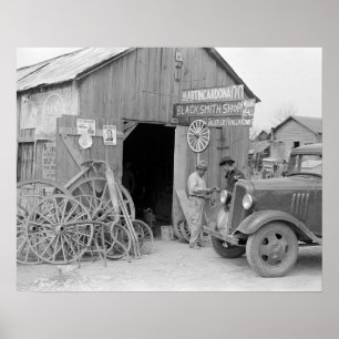 Pôster Loja do ferreiro, 1939. Foto do vintage