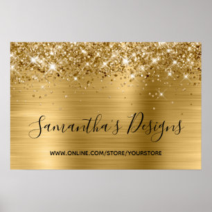 Poster Loja Online de Folhas Douradas e Folhas Metálicas
