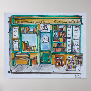 Pôster Loja Shakespeare & Co Seine, Paris