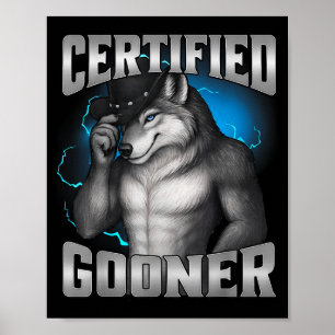 Poster Lol Cringe Sigma Lobo Certificado Gooner 