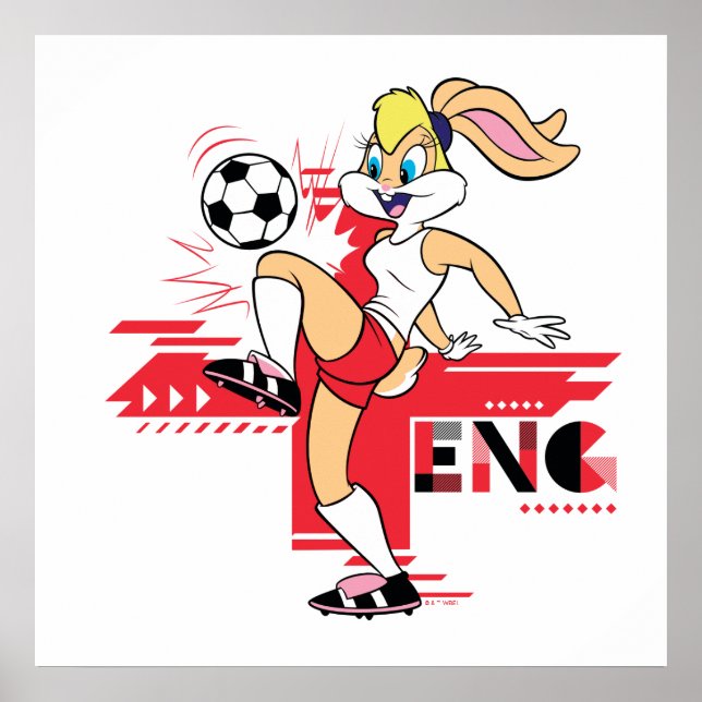 Poster Lola Bunny Team England Soccer Graphic (Frente)