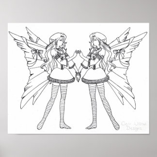 Pôster Lolita Faeries Color-Your-Own