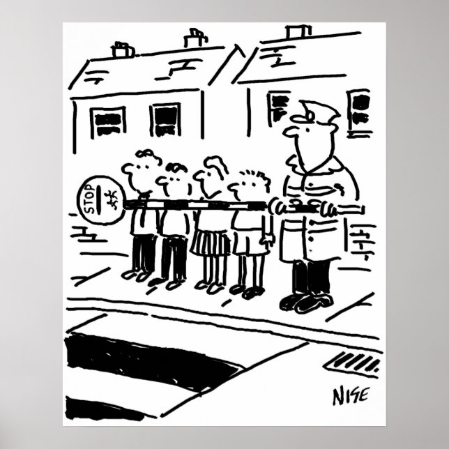 Pôster Lollipop Man usa Lollipop para fazer uma barreira (Frente)