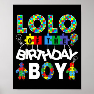 Poster Lolo do menino do aniversário peça de quebra-cabeç