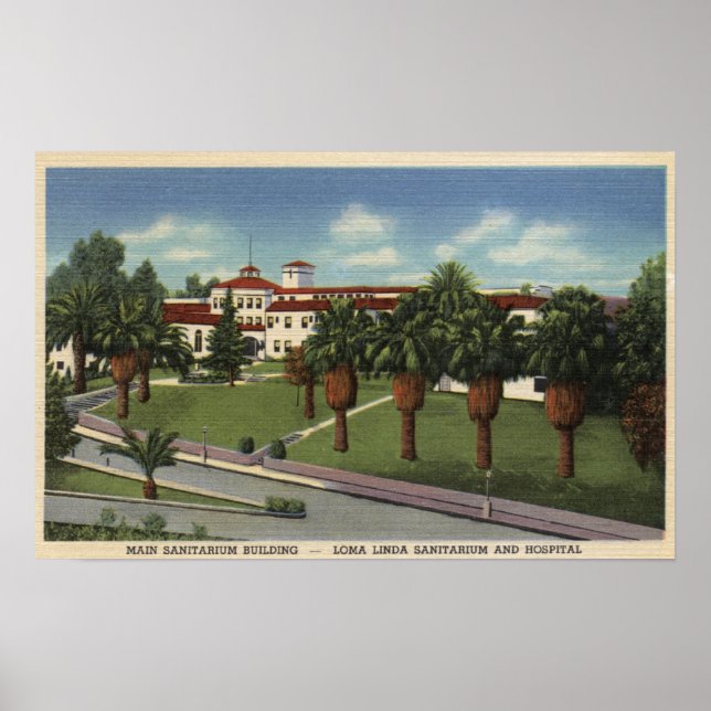 Poster Loma Linda Sanitarium & Hospital View (Frente)