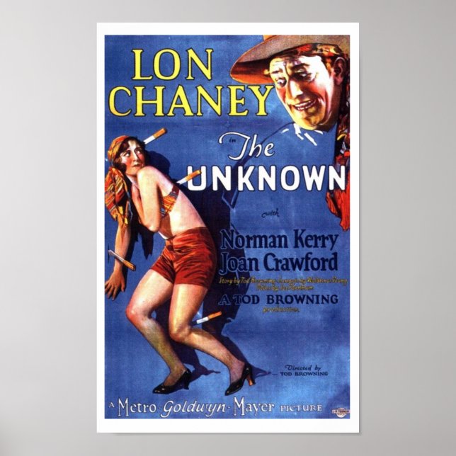 Poster Lon Chaney Joan Crawford O anúncio desconhecido (Frente)