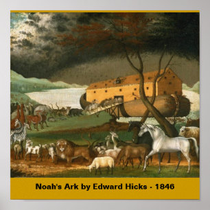 Pôster Lona: A Arca de Noah de Edward Hicks - 1846