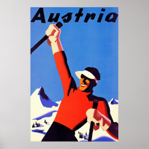 Poster Lona das viagens vintage do ~ de Áustria