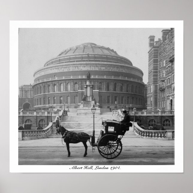 Pôster London Albert Hall, Vintage Inglaterra 1904 (Frente)
