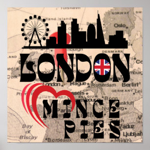Poster London ama Mince Pies Cityscape