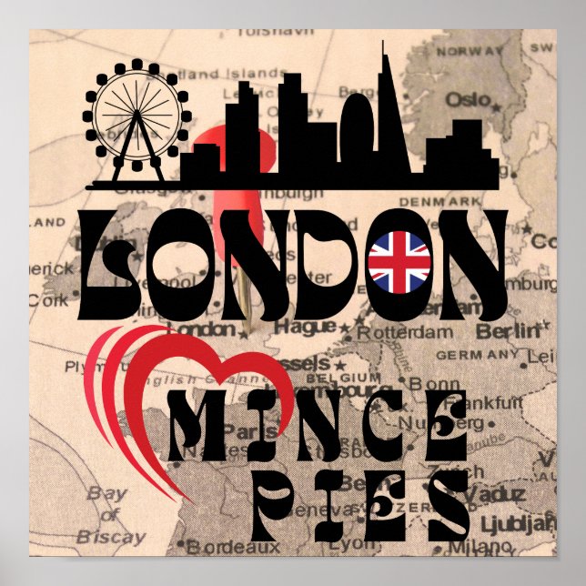 Poster London ama Mince Pies Cityscape (Frente)