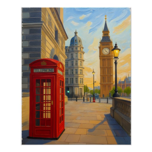 Pôster London Calling - Big Ben Original Digital Art (Frente)