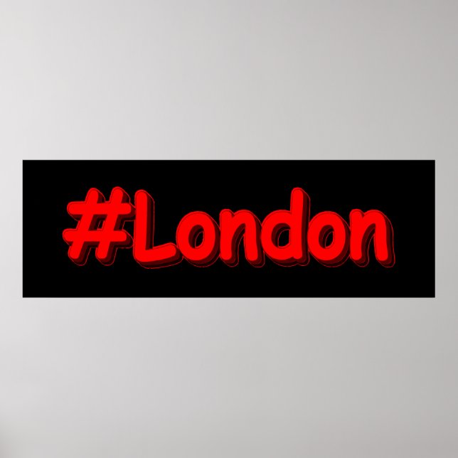Poster "#London" Design bonito. Comprar Agora (Frente)