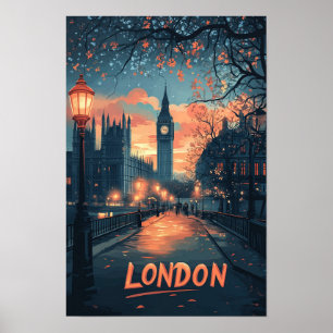 Poster London England Art Vintage - Viagem
