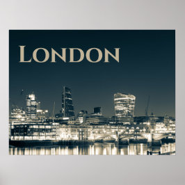Poster London Skyline Panorama Urban Souvenir Gift