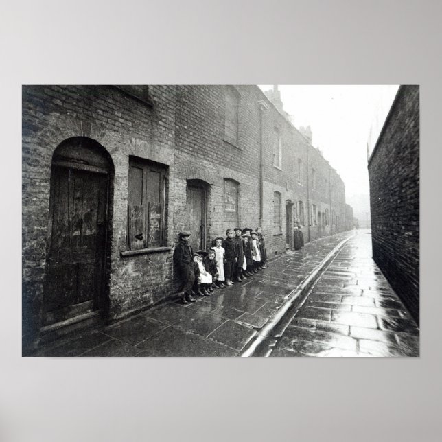 Poster London Slums, c.1900 (Frente)