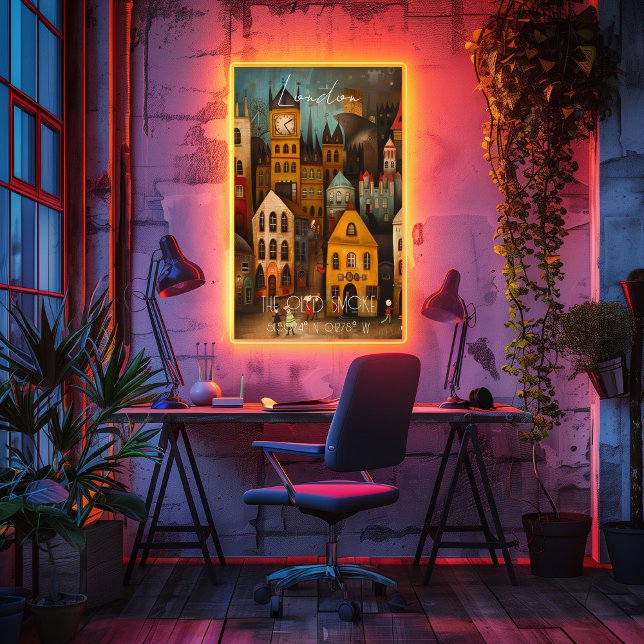 Pôster London: The Old Smoke - Whimsical Art (Criador carregado)