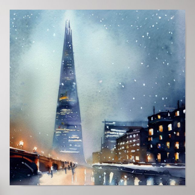 Poster London-The Shard (C), Watercolor (Frente)