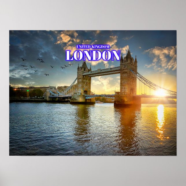 Poster London Tower Bridge Daylight - Reino Unido (Frente)