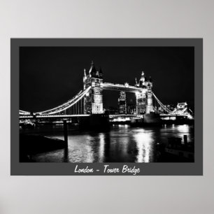 Poster London - Tower Bridge, Night No.2 (Poster)