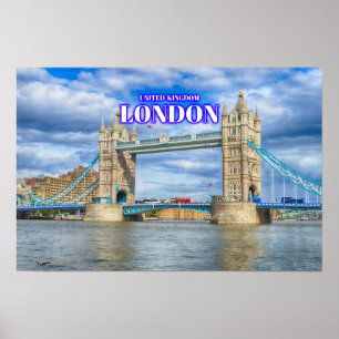 Poster London Tower Bridge - Reino Unido