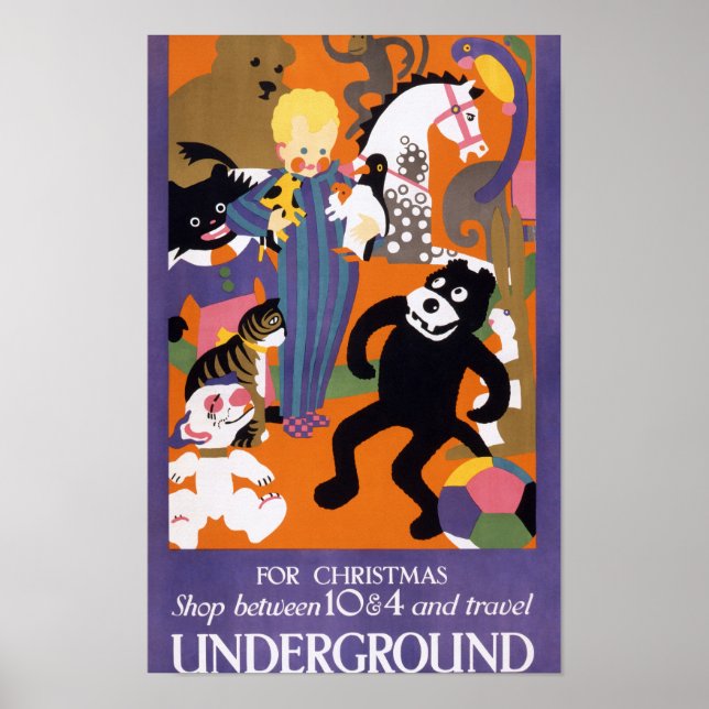 Poster London Underground Vintage Shopping (Frente)