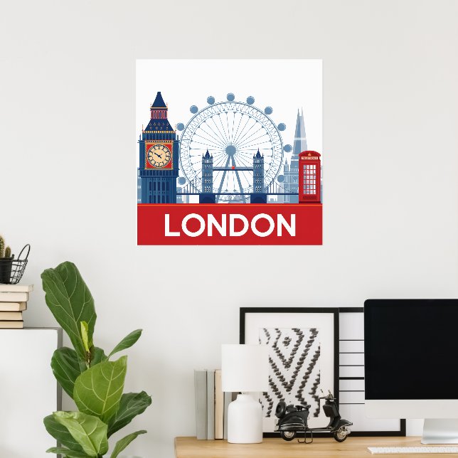 Poster Londres (Escritório em casa)