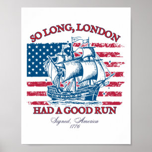Poster Londres 4 De Julho De 1776 Usa Camisa Girls P