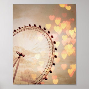 Pôster Londres   Big Ben Nightime filtrado fotografia