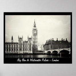 Poster Londres - Big Ben, Palácio de Westminster Nº1 (Car