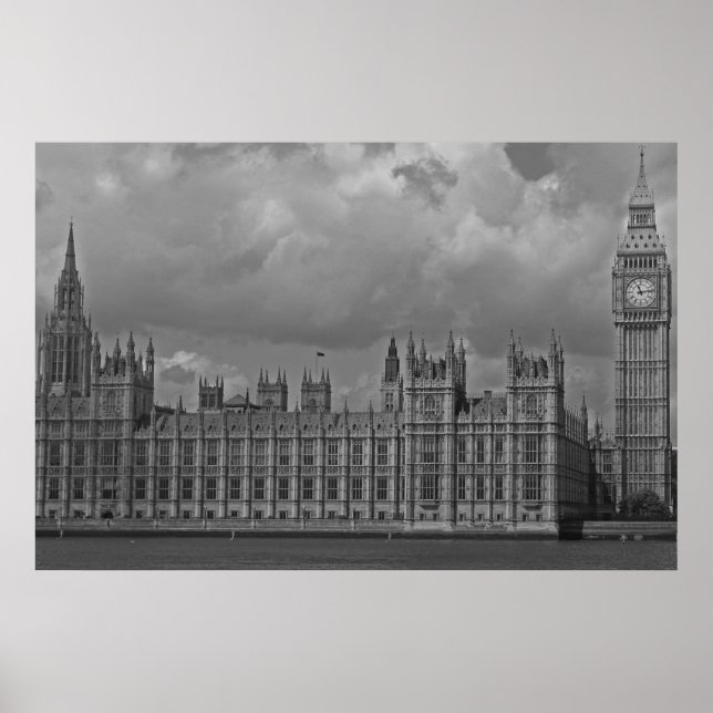 Poster Londres Casas do Parlamento e Big Ben (Frente)