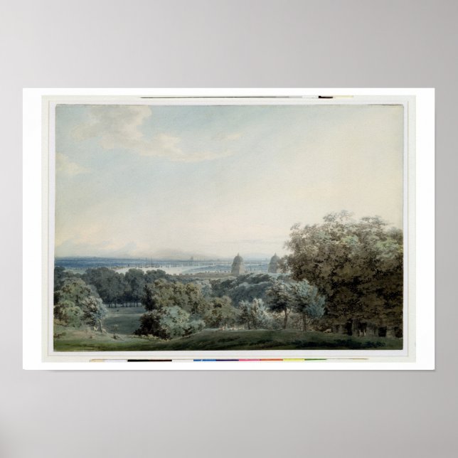 Poster Londres de Greenwich Hill, c.1791 (c/c, tinta pret (Frente)