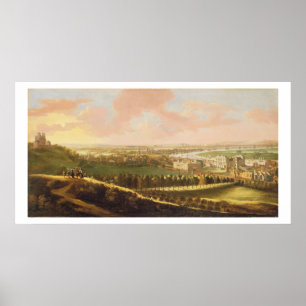Poster Londres do monte de Greenwich, c.1680 (óleo em