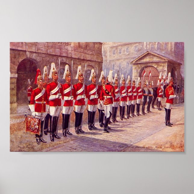 Poster - Londres, Guardas de cavalos, Quatro Parad (Frente)