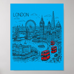 Poster Londres Inglaterra Viagem Encontro Em Londres