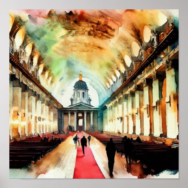Poster Londres - Old Royal Naval College Painted Hall (A) (Frente)