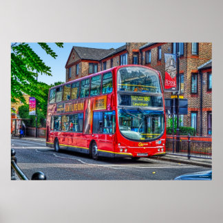Pôster Londres para Lewisham Red Double-decker Bus UK
