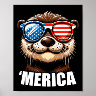Poster Londres rio nutria engraçado americano patriótico