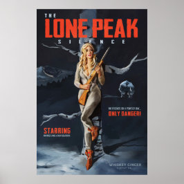 Poster "Lone Peak Silence" - Filme Retro Ski Pinup